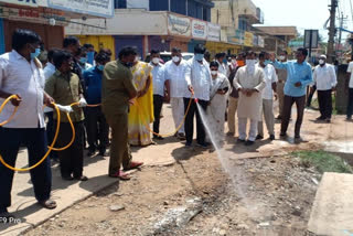 Drug spray by Haveri Municipality