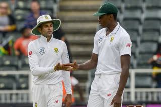 keshav maharaj with kagiso rabada