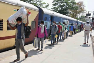 special train for 1200 migrant labors from delhi