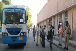 Migrant laborers sent from Rewari to Madhya Pradesh