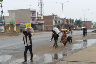 350 workers of Morena reached Gwalior by train