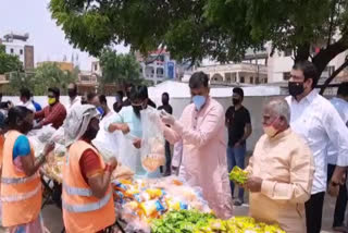 bjp leader muralidhar rao distributed grocery in alwal medchal district