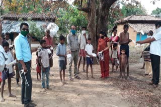 mask distribution to baiga family