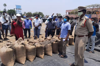 warangal rural collector inspect paddy purchase centers