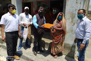 Distribution of sarees and masks among female inmates in the jail