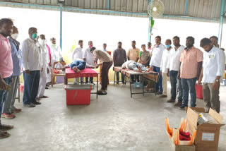 mega blood donation camp in gundala