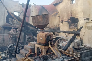 fire accident in ganganna palem rice mill