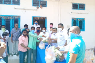 groceries distribution to samil workers