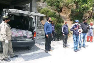 During the lockdown, the administration and police distributed rations