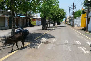 First day of total lockdown in raipur