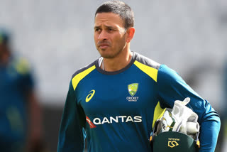 Left-handed batsman Usman Khawaja, Australia