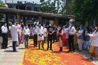 Corona Warriors welcome in hamirpur