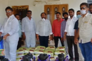 ycp leaders distributes goods to poor people in chittoor dst thambalpalli