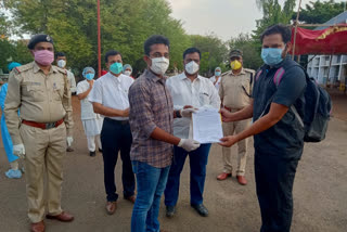 A corona patient discharge in bagalkot