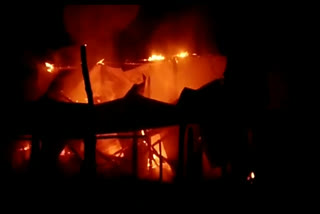 Fierce fire in a house in Nepanagar