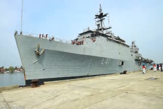 Naval ship arrives in Kochi