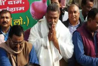 Bihari laborers have welcome Pappu Yadav in Malviya Nagar