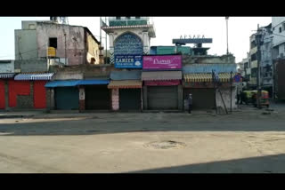 Closed cops of meat shops in Shivajinagar