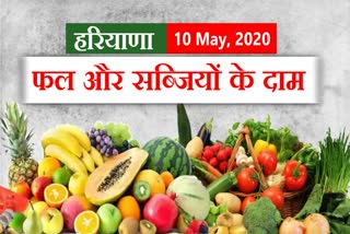 today 10 haryana may fruits and vegetable price