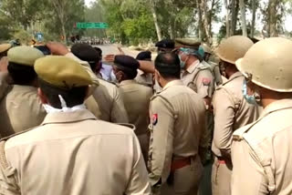 ruckus between up and rajasthan police in mathura