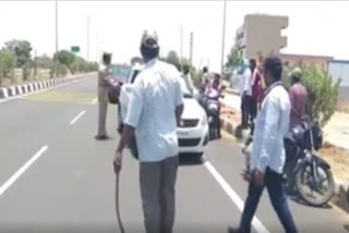 police cheking at krunool dst checkpost