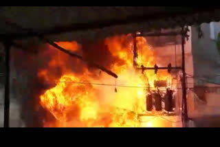 Fierce fire in transfer of a colony of Indore