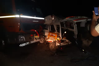 Ambulance and truck accident in Sangli two died on spot
