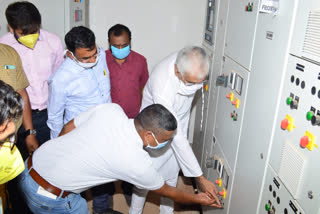 Health Minister TS Singhdeo trials the filter plant in sarguja