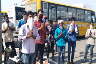 Migrant laborers from other districts of Jharkhand reaching Ranchi