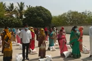 santosh danve distributed essential things to needy