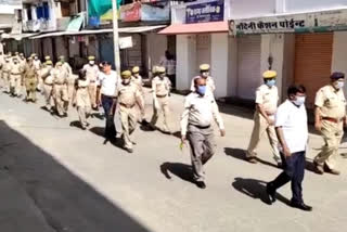 Raniwara news, Police flag march, curfew