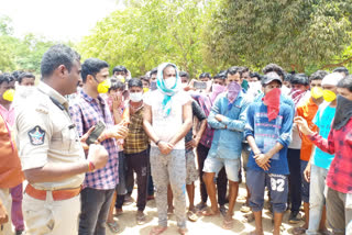 ceramic temporary workers protest in unguturu