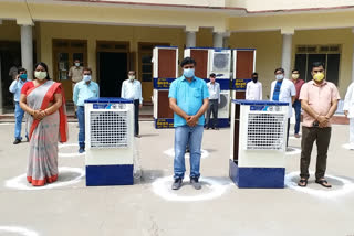 अलवर की खबर, coolers given to general hospital