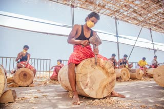 Chariot construction is in full swing in puri