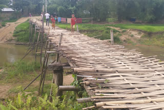 Bed road condition of Dhemaji Khonakrishnapur