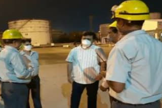 vizag collector vinay chand visit lg polymers company