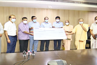 aurobindo pharma 3 crore assistance to the charity at hare krishna charitable trust