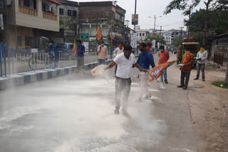 BJP protest against flour of ration