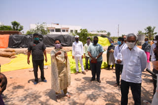 collector visit paddy purchase centers in jogulamba gadwal district