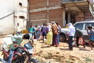 Crowds in shops