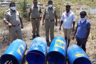 police take over alcohol in phirangipuram