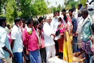 Delay in grain purchase centres in jagtial loss to farmers