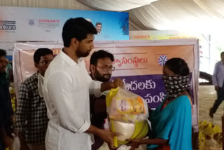 Narasaraoopete MP distributed essential goods