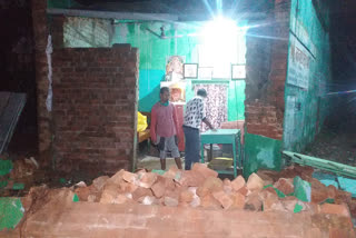 House wall collapses due to heavy rain