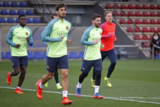 Barcelona training