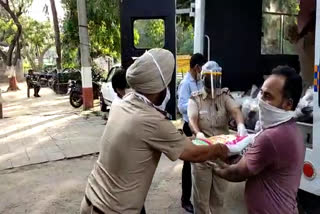 Dry rations distributed by Chandigarh Traffic Police in Palsora