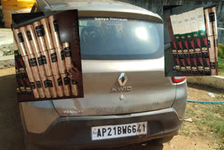 alampur police arrested illegal liquor transporter