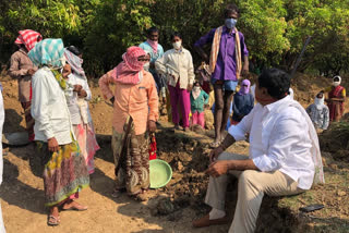 minister errabelli dayakar rao inspected employment guarantee works in warangal rural district