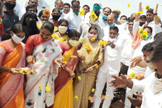 godavari water released to nagaram lake in rajanna siricilla district