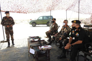 army chief mm narvane visited western border areas of punjab and rajasthan